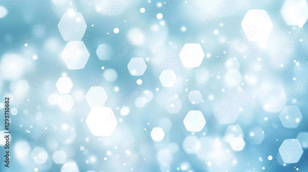 Soft dreamy background with light blue and white gradient, featuring sparkling bokeh effects and hexagonal shapes for a serene and ethereal atmosphere. Soft dreamy background with light blue and white gradient, featuring sparkling bokeh effects and hexagonal shapes for a serene and ethereal atmosphere.
