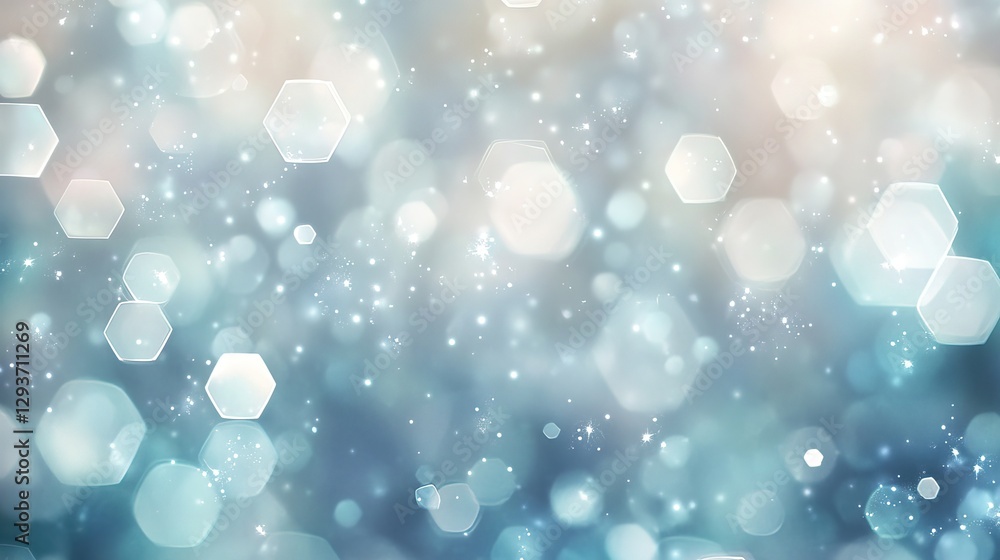 Soft dreamy background with light blue and white gradient, featuring sparkling bokeh effects and hexagonal shapes for a serene and ethereal atmosphere. Soft dreamy background with light blue and white gradient, featuring sparkling bokeh effects and hexagonal shapes for a serene and ethereal atmosphere.