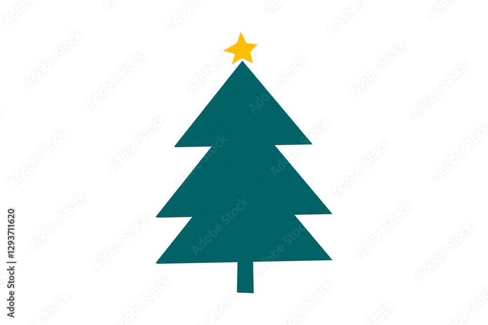 Fototapeta premium Christmas tree decorated with ornaments on transparent background