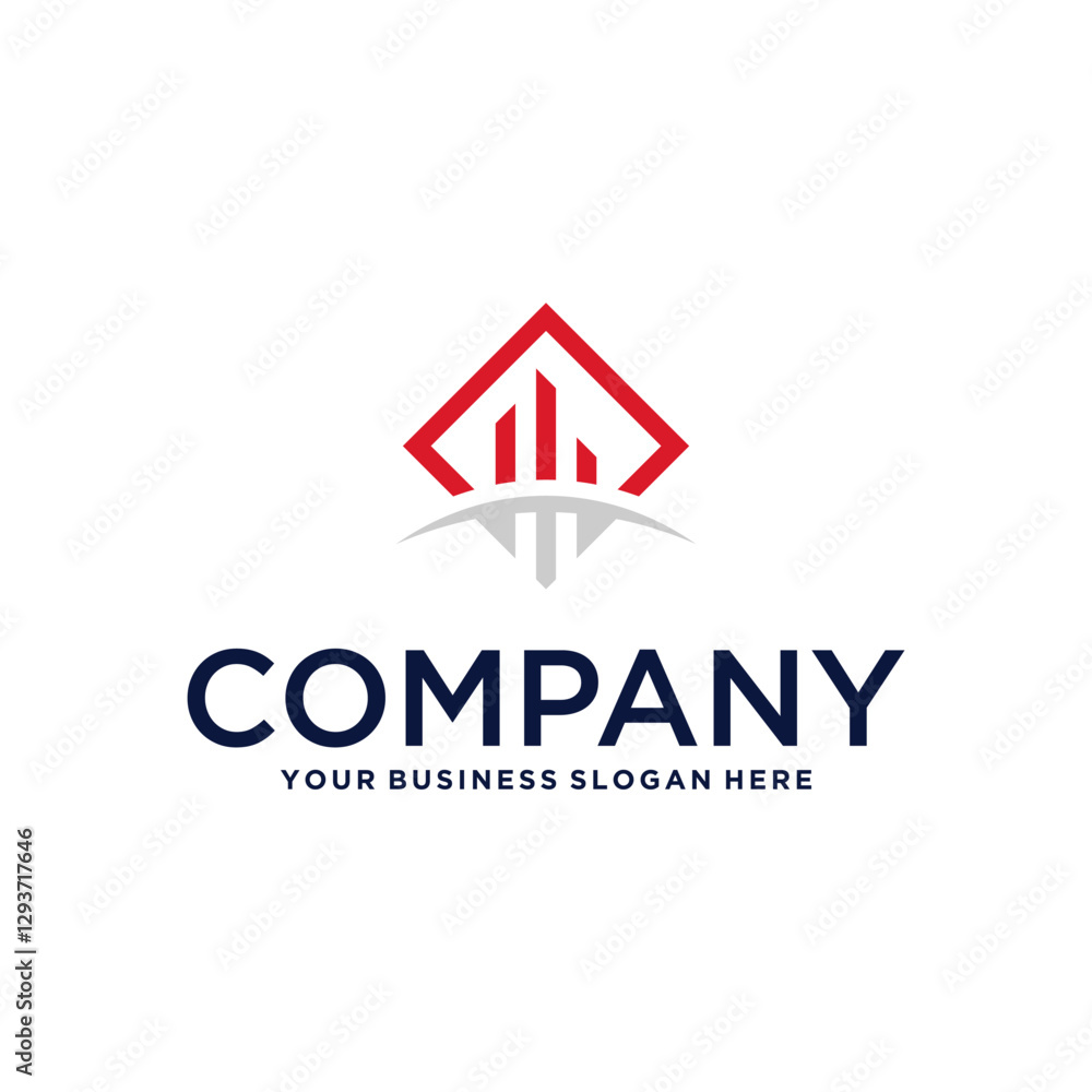 Fototapeta premium real estate logo design with house and building