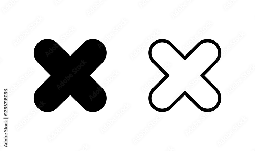 Close icon logo design. Delete sign and symbol. cross sign Close icon logo design. Delete sign and symbol. cross sign