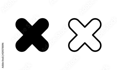 Close icon logo design. Delete sign and symbol. cross sign