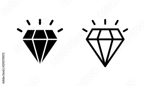 Diamond icon logo design. diamond gems sign and symbol