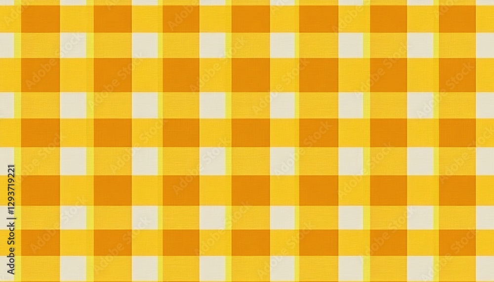 Yellow gingham pattern seamless background, flat lay. Yellow checkered wallpaper with space for design and print. Yellow gingham pattern seamless background, flat lay. Yellow checkered wallpaper with space for design and print.