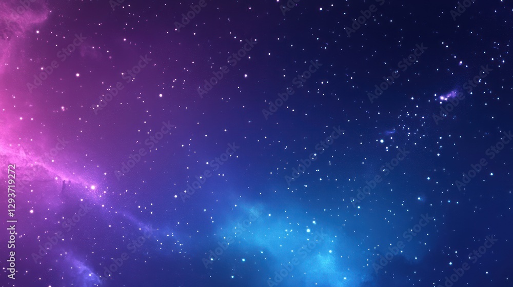 Fototapeta premium Colorful Starry Night Sky Background, Abstract Space
