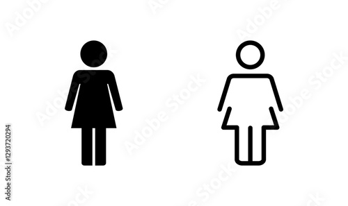 Female icon logo design. woman sign and symbol