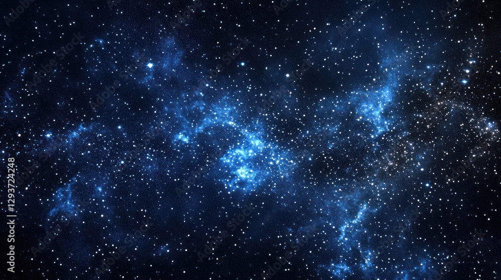 Naklejka premium Starry nebula space cosmic galaxy, background image