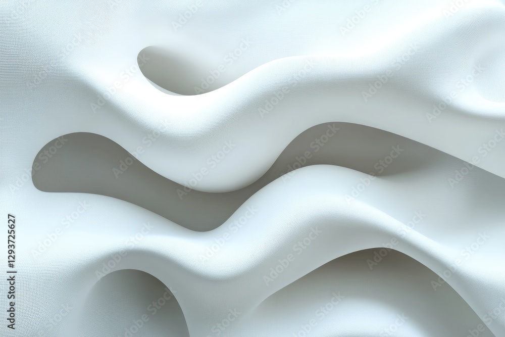 Obraz premium Soft organic forms create serene, fluid composition with gentle