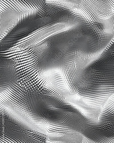 Seamless Futuristic Brushed Aluminum Metallic Background with Soft Light Reflections.