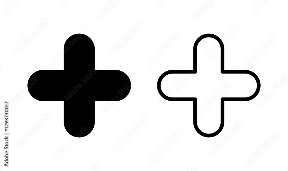Plus icon logo design. Add plus sign and symbol Plus icon logo design. Add plus sign and symbol