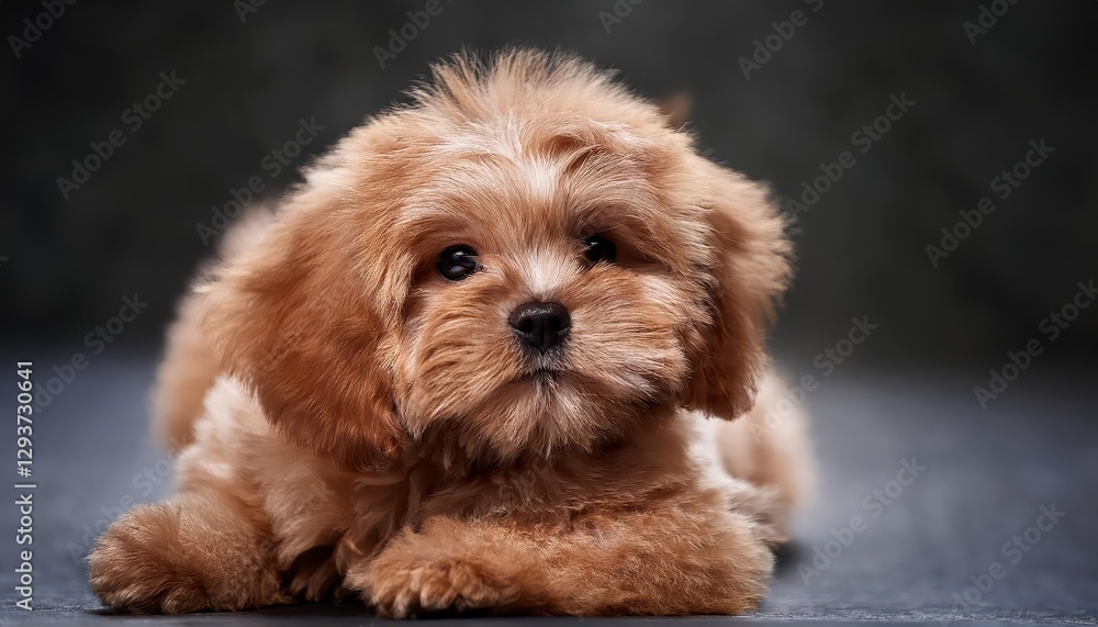 Playful Maltipoo Pup Frolicking in a Vibrant Park on a Sunlit Afternoon, Bringing Joy and Fun to the Lively Scene. Playful Maltipoo Pup Frolicking in a Vibrant Park on a Sunlit Afternoon, Bringing Joy and Fun to the Lively Scene.