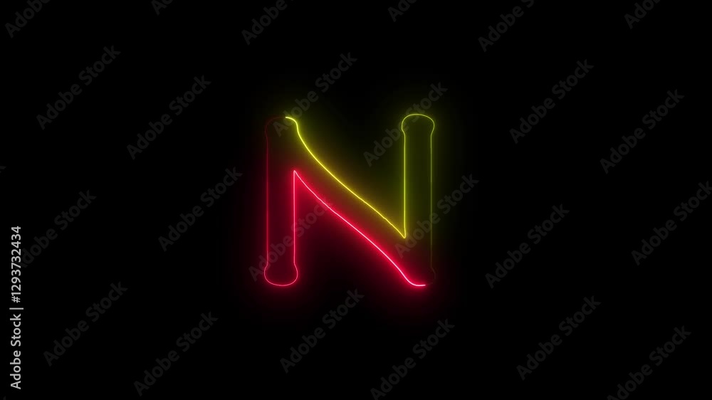 abstract glowing neon light Educational concept with neon letter N. Neon text icon animation. Glowing neon alphabet N icon. Animated neon letter N. abstract glowing neon light Educational concept with neon letter N. Neon text icon animation. Glowing neon alphabet N icon. Animated neon letter N.