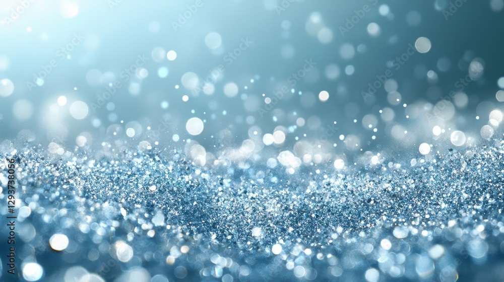 A shimmering close-up of a blue and white glittery texture, featuring a soft-focus background that enhances its vibrant sparkle. A shimmering close-up of a blue and white glittery texture, featuring a soft-focus background that enhances its vibrant sparkle.