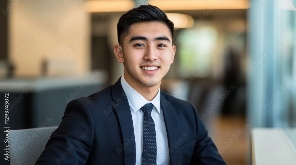 Confident young man in formal attire at a modern desk, embodying professionalism and ambition.
Confident young man in formal attire at a modern desk, embodying professionalism and ambition.