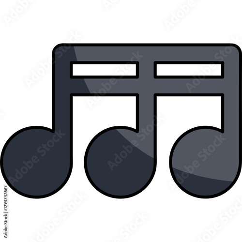 Music elemets and instruments icon 