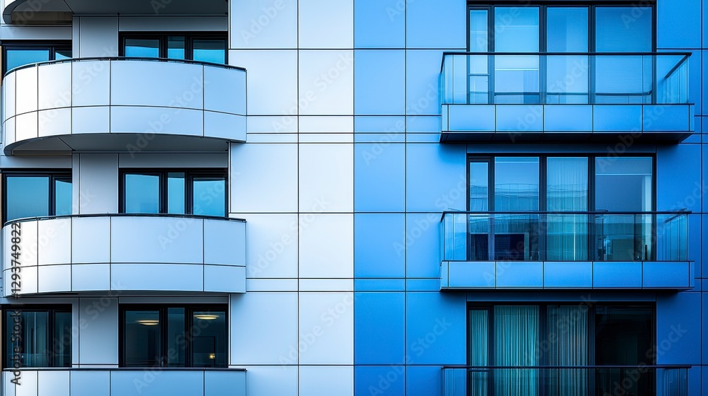 Fototapeta premium Modern Apartment Building Facade (3)