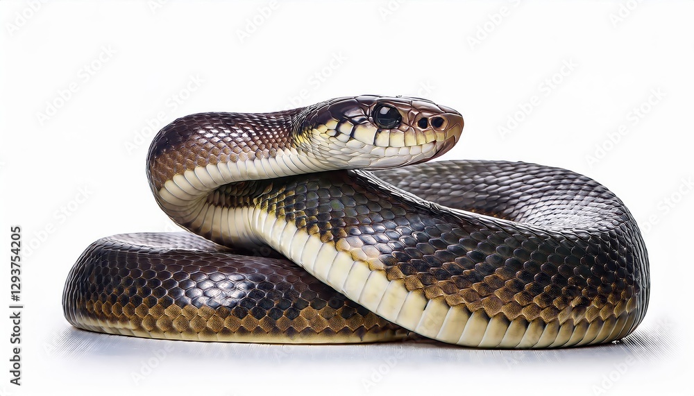 Striking Portrait of Naja kaouthia Snake in Defense Position Against Transparent Background, Embracing Fierce Intensity and Vibrant Colors. Striking Portrait of Naja kaouthia Snake in Defense Position Against Transparent Background, Embracing Fierce Intensity and Vibrant Colors.