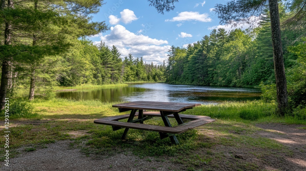 Serene Lakeside Picnic Spot: A Tranquil Escape in Nature's Embrace Serene Lakeside Picnic Spot: A Tranquil Escape in Nature's Embrace