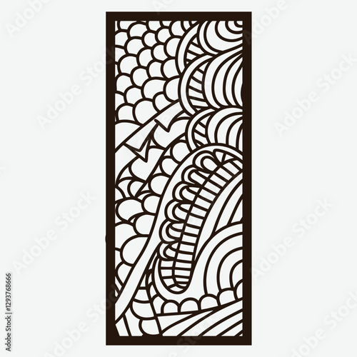 Mandala Wall Panel Laser Cut Design Wall art Wall Decoration Vector