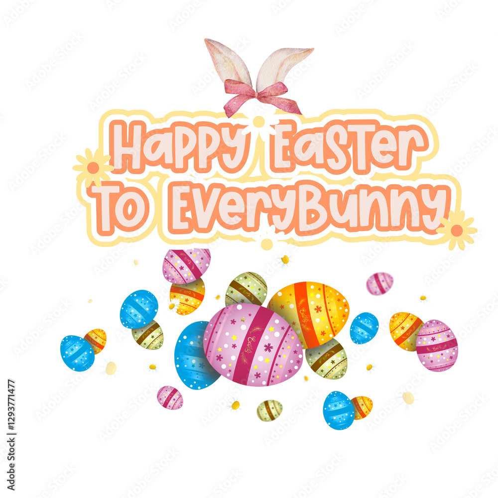 Fototapeta premium Happy Easter day to everybunny