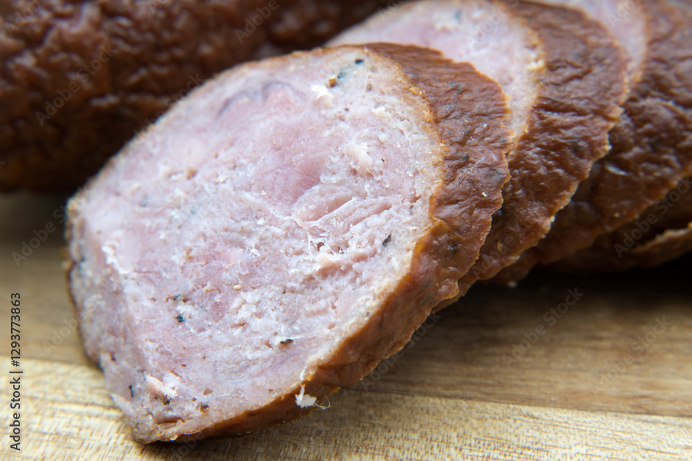 Dry smoked sausage, medium minced. Traditional taste and appetizing aroma.
Dry smoked sausage, medium minced. Traditional taste and appetizing aroma.