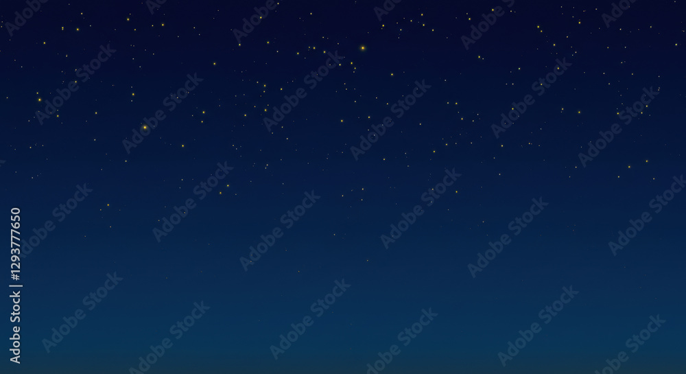 Minimalist representation of a starry night sky in Ramadan blue and gold tones Minimalist representation of a starry night sky in Ramadan blue and gold tones