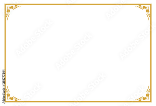 Elegant Gold Certificate Border Frame Template