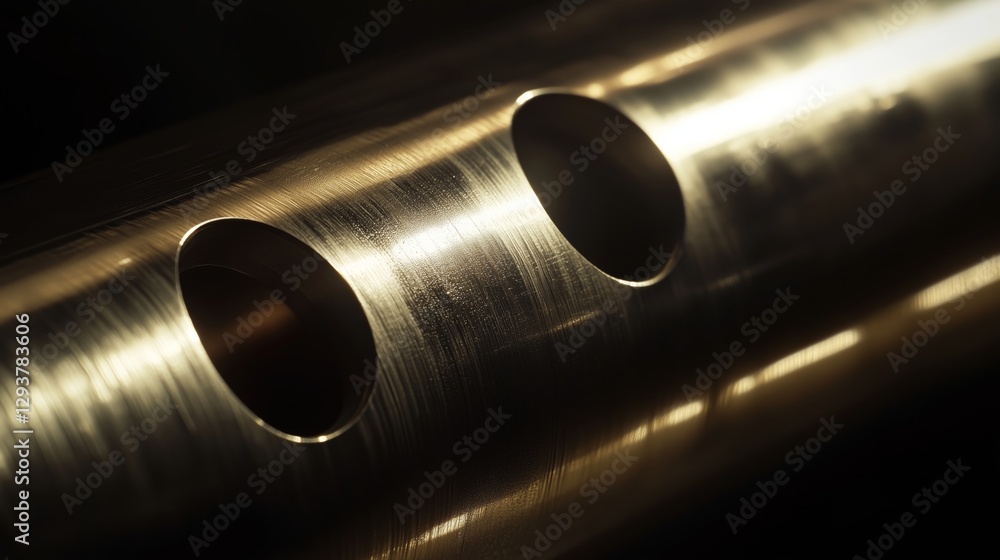 Naklejka premium Industrial light and shadow of metal pipelines