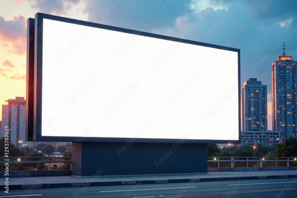 Blank billboard, modern city construction backdrop, architecture, modern Blank billboard, modern city construction backdrop, architecture, modern