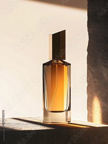 Sleek Geometric Inspired Hair Serum Bottle Highlighting Luxurious Modern Aesthetic