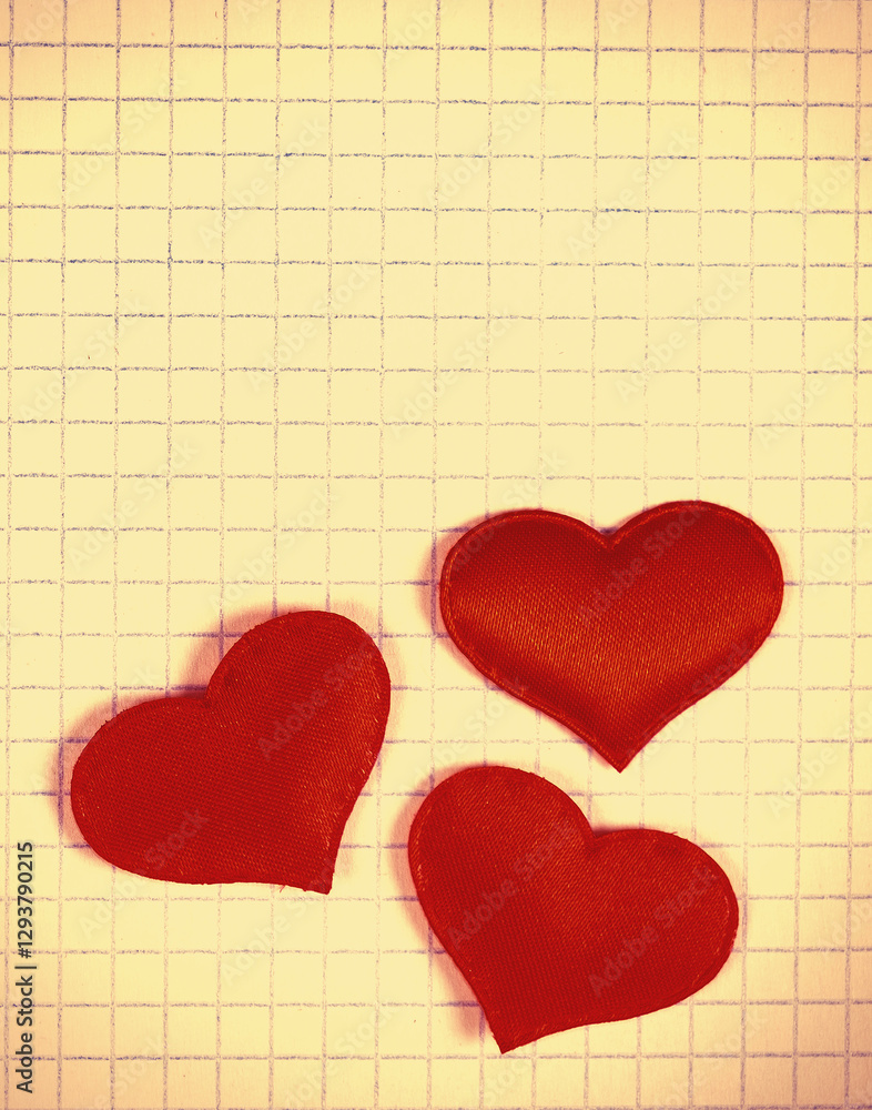 Hearts on the Squared Paper
