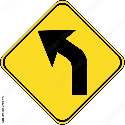 Turn left traffic sign