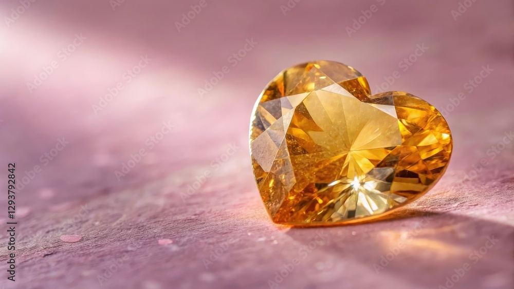 yellow diamond heart on a pink background yellow diamond heart on a pink background