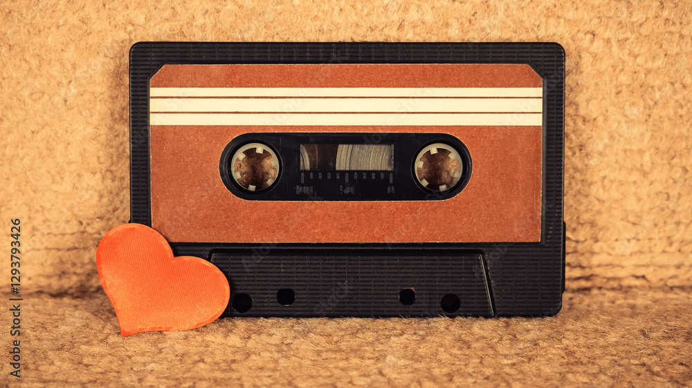 Old Audio Cassette with a Heart