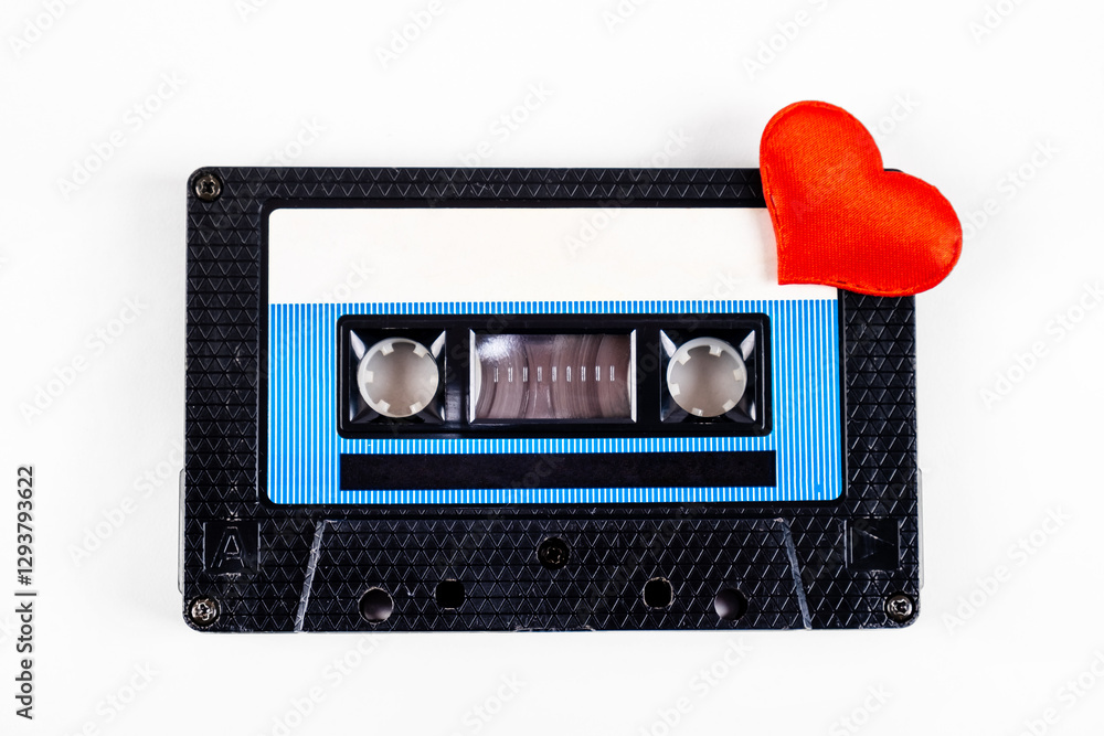 Old Audio Cassette with a Heart