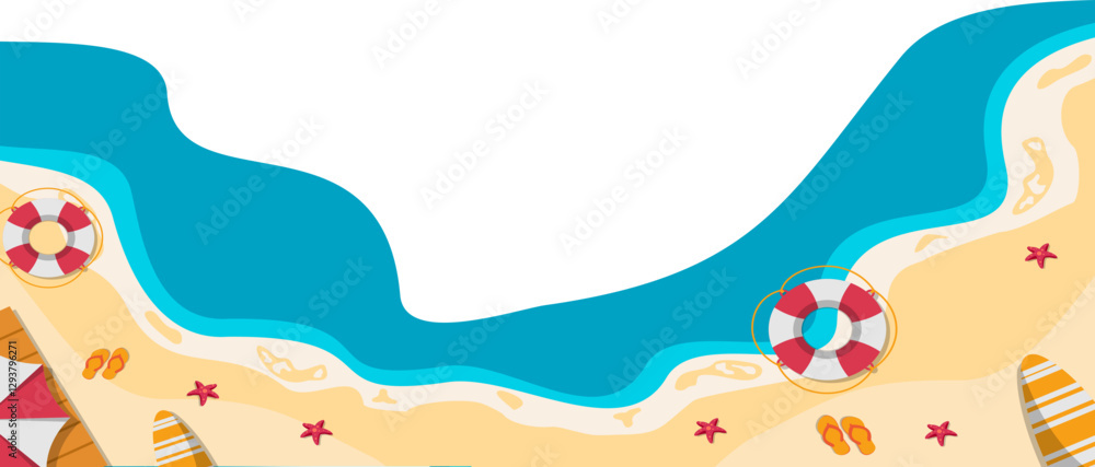 Summer Beach Corner Border Summer Beach Corner Border