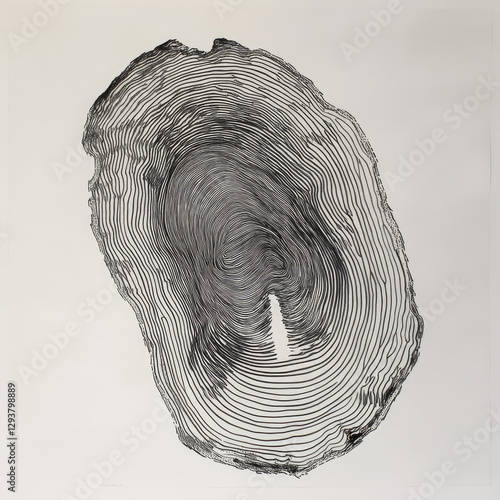 Abstract tree ring art print