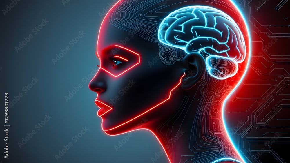 Futuristic AI Cybernetic Brain – Artificial Intelligence and Neural Network Concept Futuristic AI Cybernetic Brain – Artificial Intelligence and Neural Network Concept