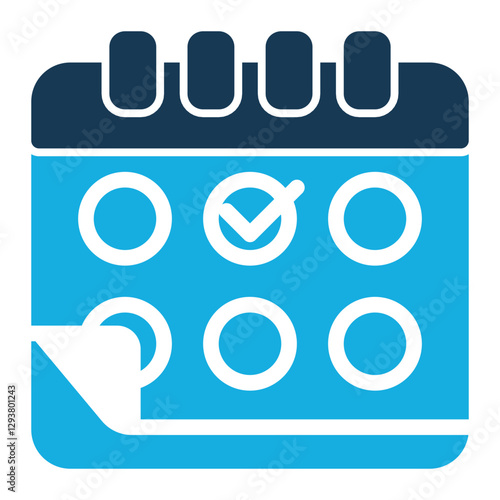 Schedule Icon with Trendy Duo Tone Style