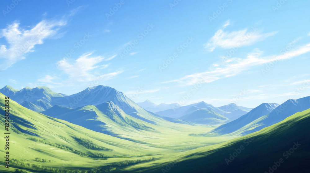 Fototapeta premium A serene mountain range stretching across the horizon