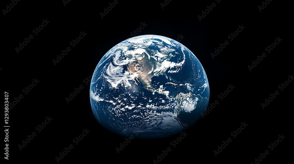 Earth from Space: A Stunning View of Our Planet, A view of Earth from space, showing continents and oceans against a black background Earth from Space: A Stunning View of Our Planet, A view of Earth from space, showing continents and oceans against a black background