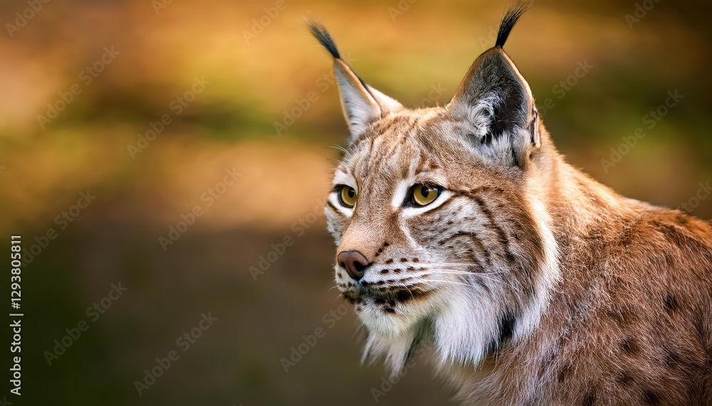 Striking Eurasian Lynx Portrait in a Wintery German Forest, Capturing the Majesty and Grace of this Elusive Predator Amidst Snowflakes and Bare Trees. Striking Eurasian Lynx Portrait in a Wintery German Forest, Capturing the Majesty and Grace of this Elusive Predator Amidst Snowflakes and Bare Trees.