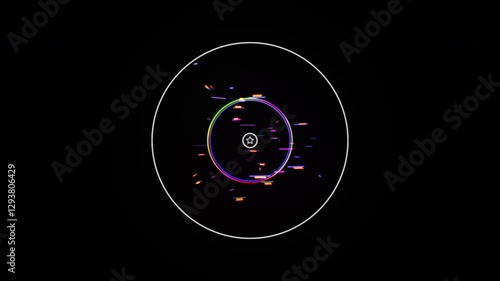 Abstract Comic Cartoon Star Audio Spectrum Digital Hud Equalizer Tunnel VJ Loop