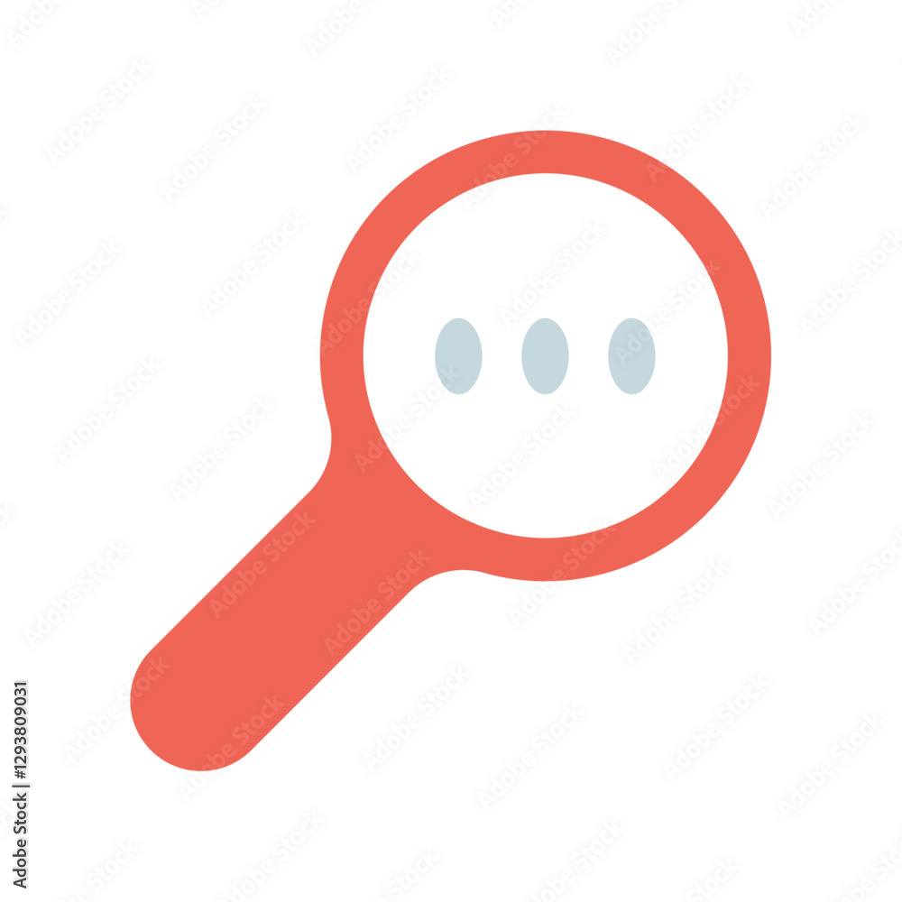 Icon a magnifying glass, isolated against a clean background. Icon a magnifying glass, isolated against a clean background.