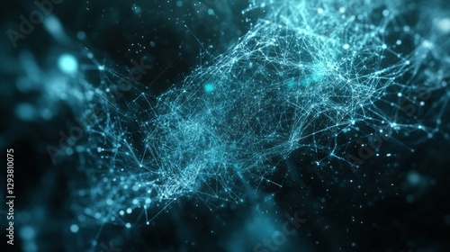 Abstract Network Connection Digital Data Flow Technology Background Image