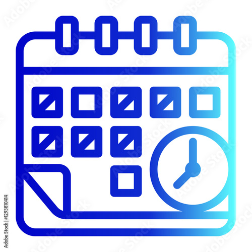 Schedule Icon Trendy Line Gradient Style for Planning and Organization Pack Icon Themes
