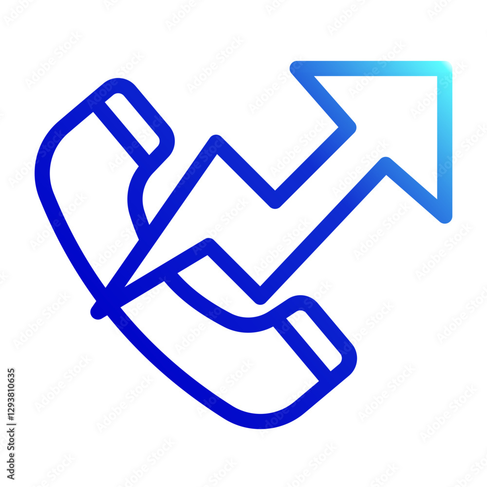 Calling Icon Trendy Line Gradient Style for Planning and Organization Pack Icon Themes Calling Icon Trendy Line Gradient Style for Planning and Organization Pack Icon Themes