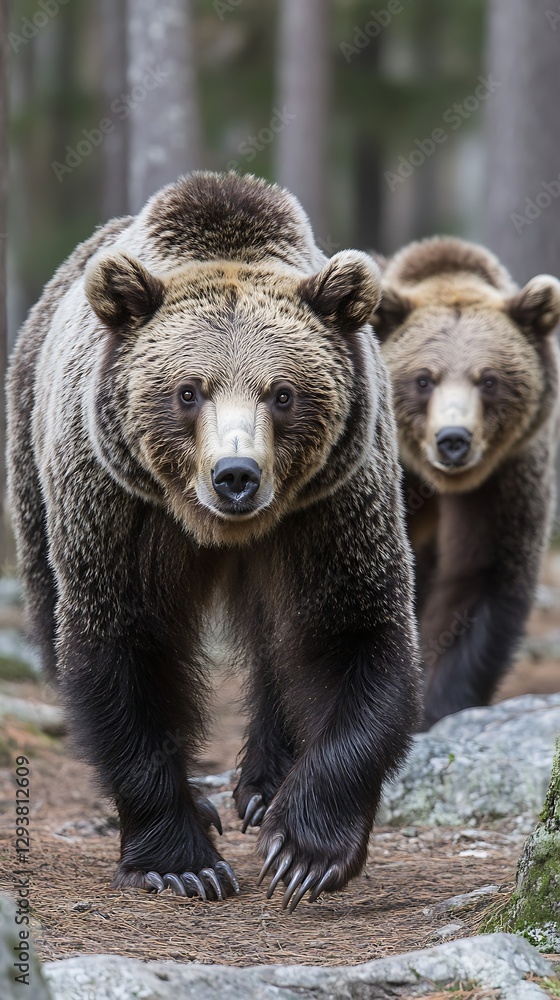 Fototapeta premium Forest Bears Walking Trail