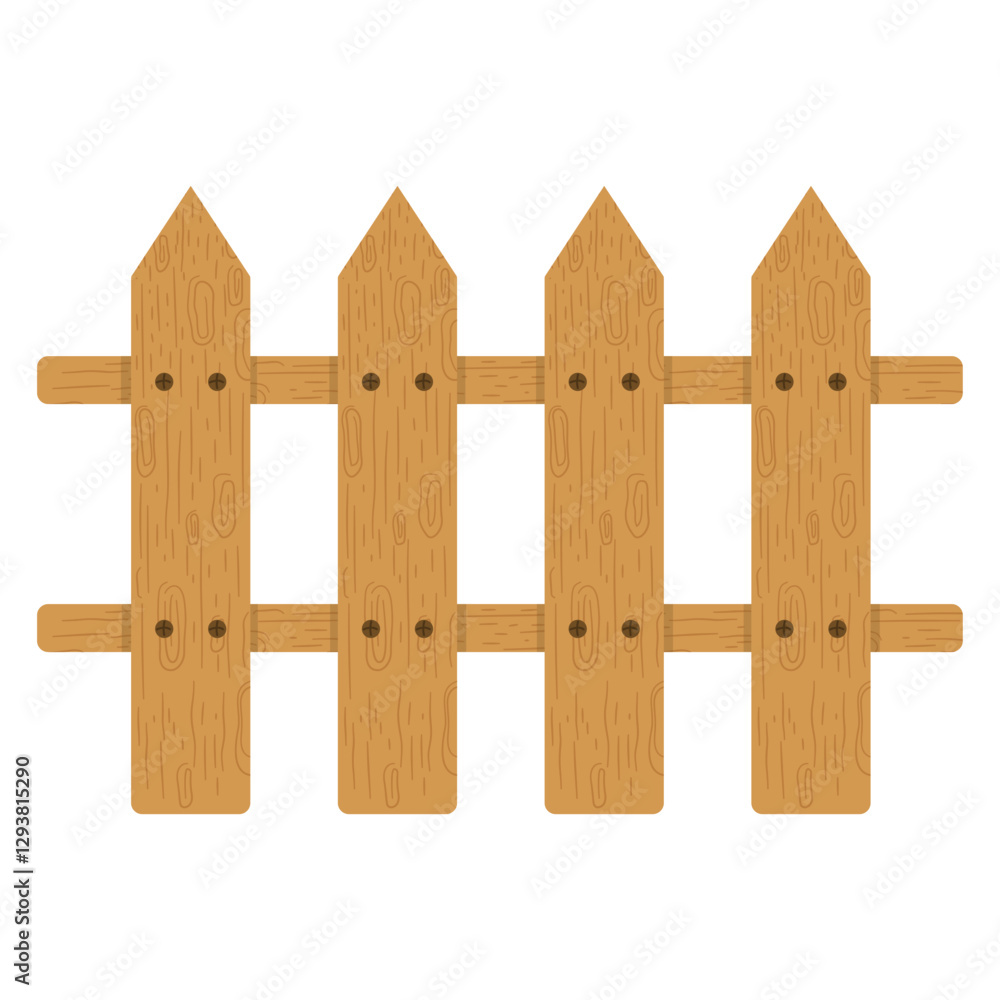 Obraz premium Wooden Fence - Rustic Picket Fence for Garden and Farm