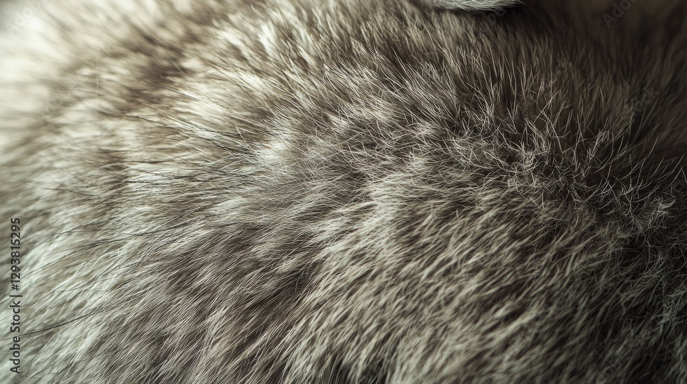 Close-Up Detail of Soft, Textured Fur with Subtle Gray Patterns Close-Up Detail of Soft, Textured Fur with Subtle Gray Patterns